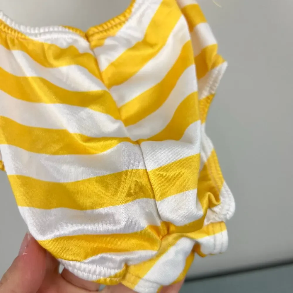 Vintage Carter's Yellow Striped Cool It! Koala Bathing Suit 5T USA